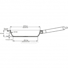 Сковорода чавунна Биол Оптима зі знімною ручкою 0122 (22 см)