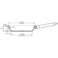 Сковорода чавунна Биол Оптима зі знімною ручкою 0124 (24 см)