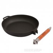 Сковорода чавунна Биол Оптима зі знімною ручкою 0126 (26 см)