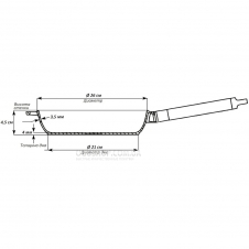 Сковорода чавунна Биол Оптима зі знімною ручкою 0126 (26 см)