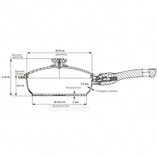 Сковорода Биол Titanal зі знімною ручкою 2206PC (22 см)