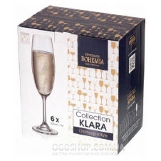 Набор бокалов для шампанского Bohemia Klara 4S415/00000/220 (220 мл)