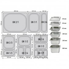 Гастроёмкость GN 1/2 Stalgast 112200 (Н-200 мм)