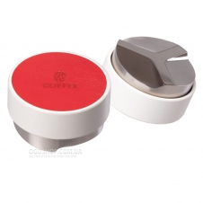 Вирівнювач для кави VD Leather (червоний) 8146 (54 мм)