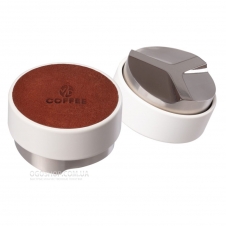 Вирівнювач для кави VD Leather (коричневий) 8173 (58 мм)