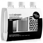купить Комплект бутылок для газированной воды SodaStream Black&White (3 шт) Комплект бутылок для газированной воды SodaStream Black&White (3 шт)