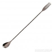 Ложка барна з виделкою GenWare BS-F32GM (320 мм, чорна)