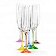 Набір келихів для шампанського Bohemia Rainbow 40729 / 190S / D4641 (190 мл)