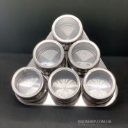 Набір для спецій на магніті для кав'ярні (6 ємностей) 1200909