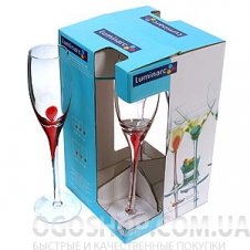 Набір келихів для шампанського Luminarc Drip Red C9260