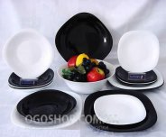 Столовий сервіз Luminarc Carine White & Black D2381 (19 предметів)