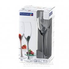 Набір келихів для шампанського Luminarc Drip Black E2203