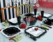 купити Столовий сервіз Luminarc Authentic Black & White E6195 (19 предметів) Столовий сервіз Luminarc Authentic Black & White E6195 (19 предметів)