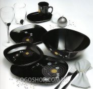 Столовый сервиз Luminarc Sequins Black E8062 (19 предметов)
