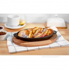 Сковорода чугунная с досточкой Brizoll H1810-Д (18 см)