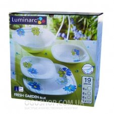 Столовий сервіз Luminarc Fresh Garden Blue H8640 (19 предметів)