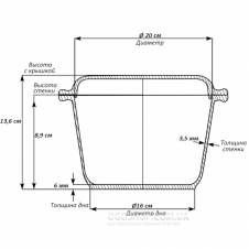 Каструля Биол кришка-сковорода K202P (2 л)