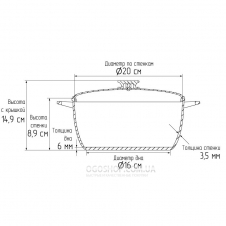 Каструля Биол Granite Gray K204PC (2 л)