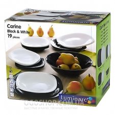 Столовый сервиз Luminarc Carine Black & White N1491 (19 предметов)